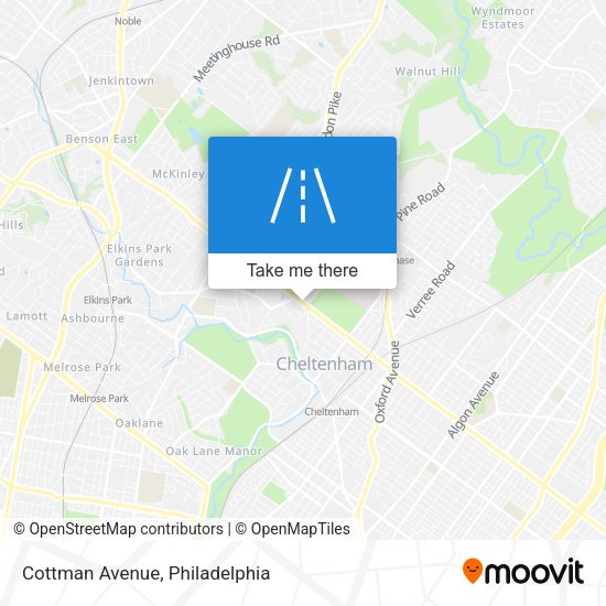 Cottman Avenue map