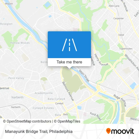 Manayunk Bridge Trail map