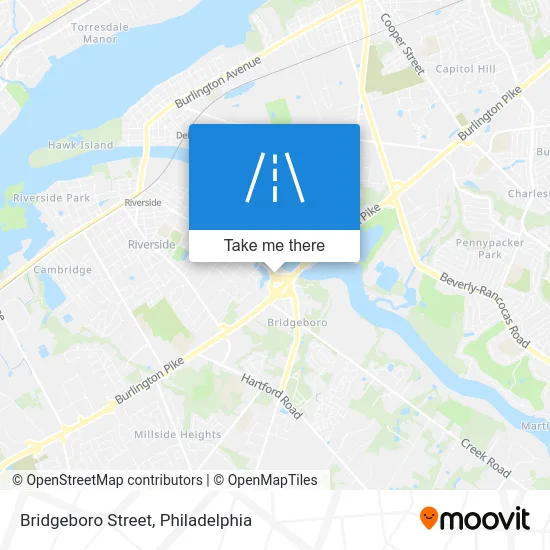 Bridgeboro Street map