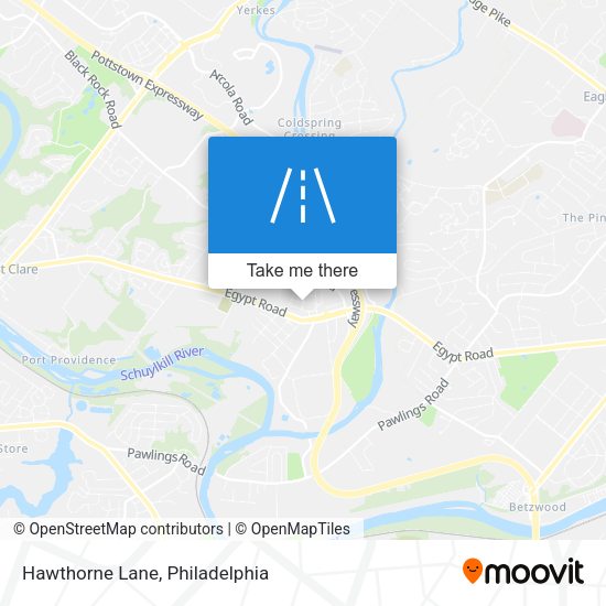 Hawthorne Lane map