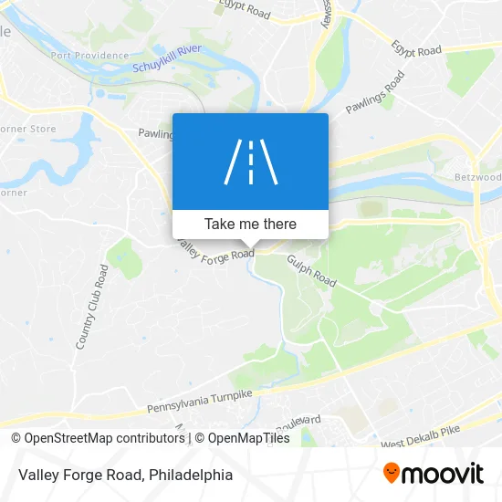 Valley Forge Road map