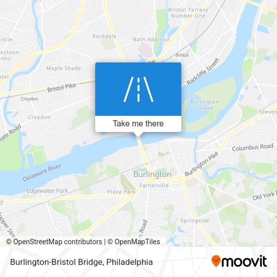Burlington-Bristol Bridge map