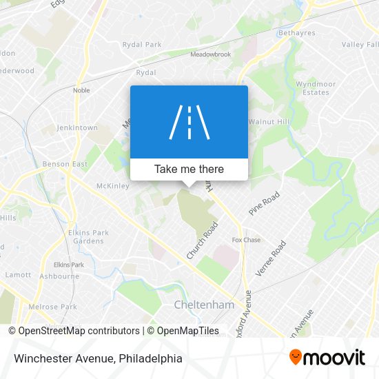 Mapa de Winchester Avenue
