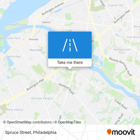 Spruce Street map
