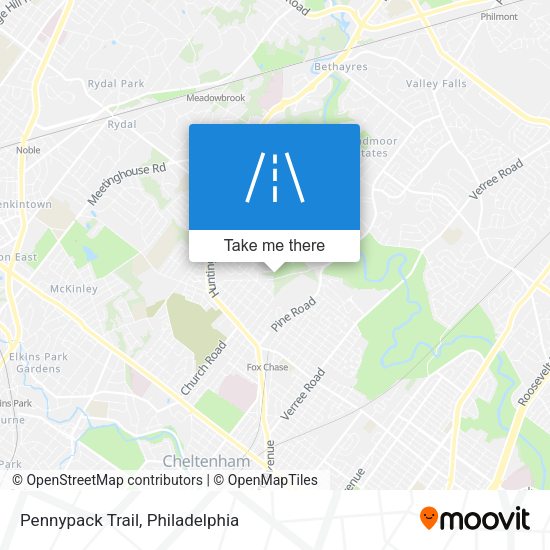 Mapa de Pennypack Trail