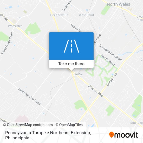 Pennsylvania Turnpike Northeast Extension map
