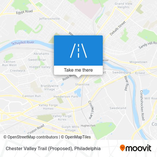 Chester Valley Trail (Proposed) map