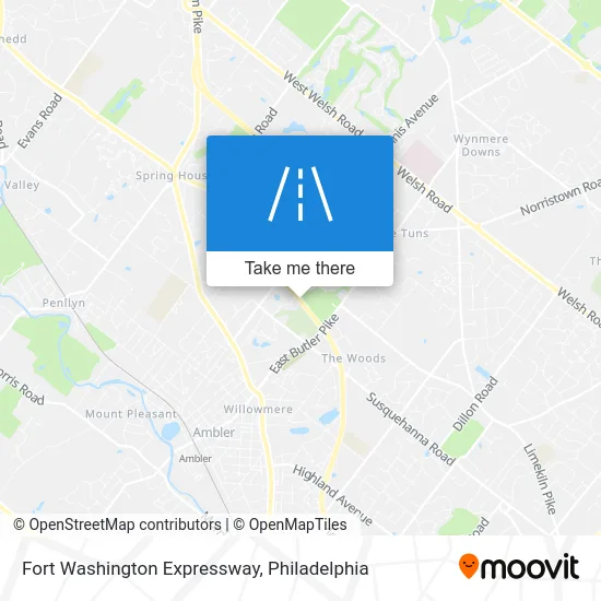Fort Washington Expressway map