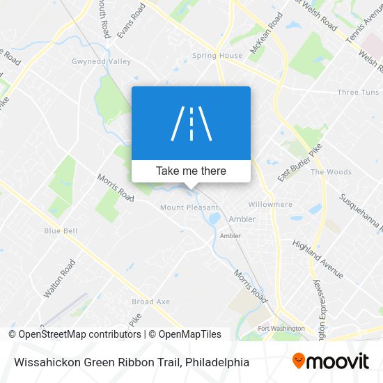 Mapa de Wissahickon Green Ribbon Trail