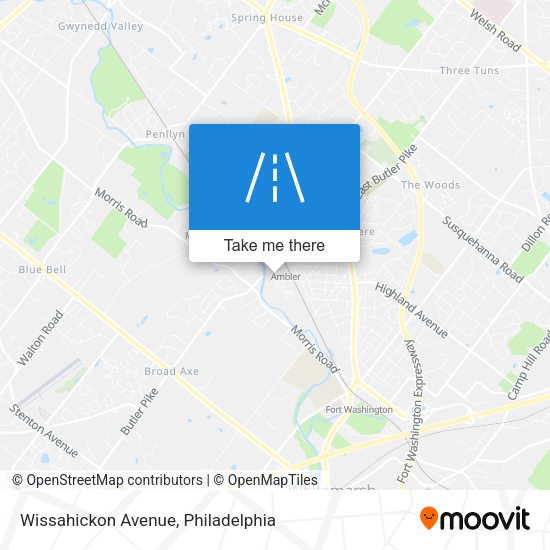 Wissahickon Avenue map