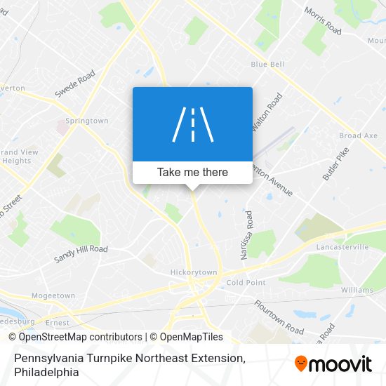 Pennsylvania Turnpike Northeast Extension map