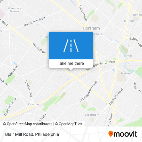 Blair Mill Road map