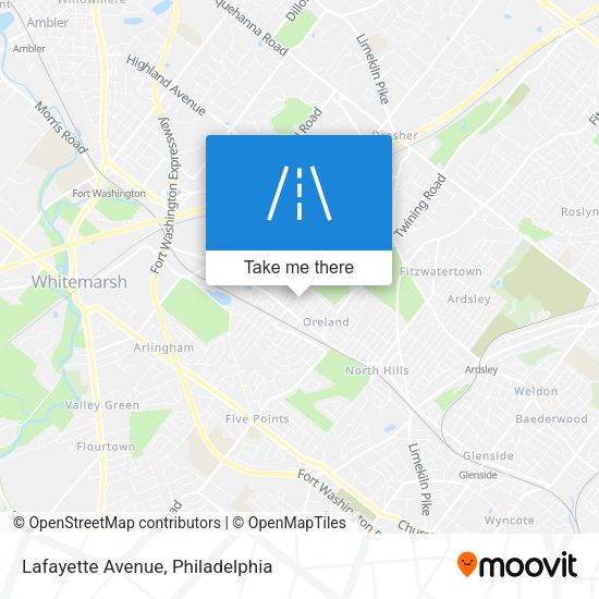 Mapa de Lafayette Avenue