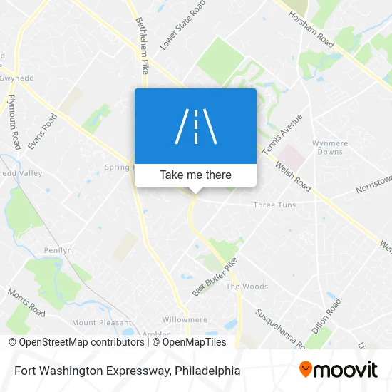 Fort Washington Expressway map