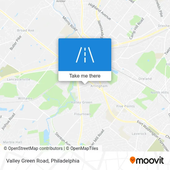 Valley Green Road map