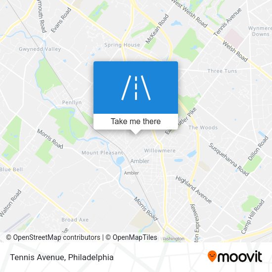 Tennis Avenue map
