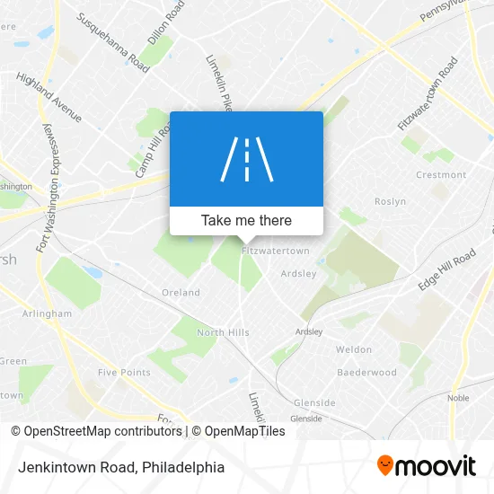 Jenkintown Road map