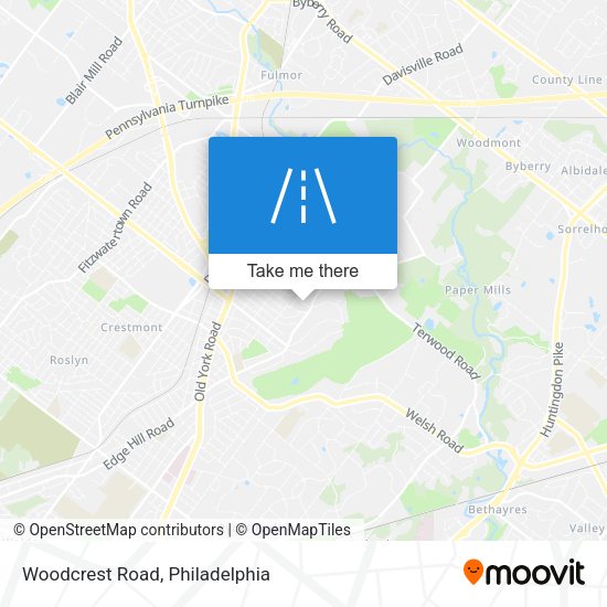 Woodcrest Road map