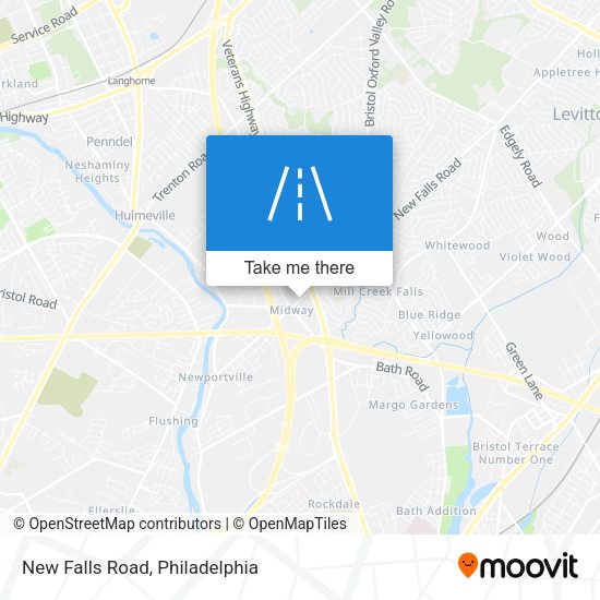 New Falls Road map