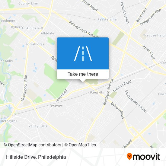 Hillside Drive map