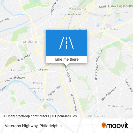 Veterans Highway map