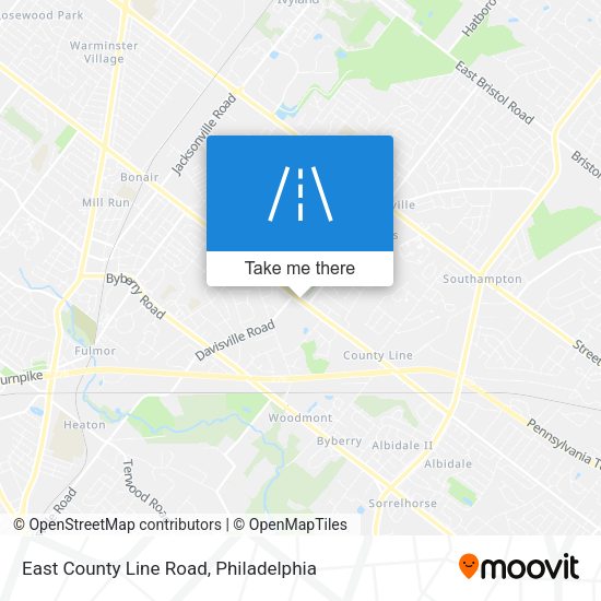 East County Line Road map