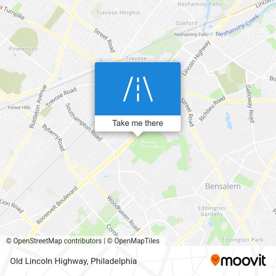 Old Lincoln Highway map