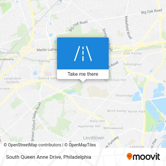 South Queen Anne Drive map