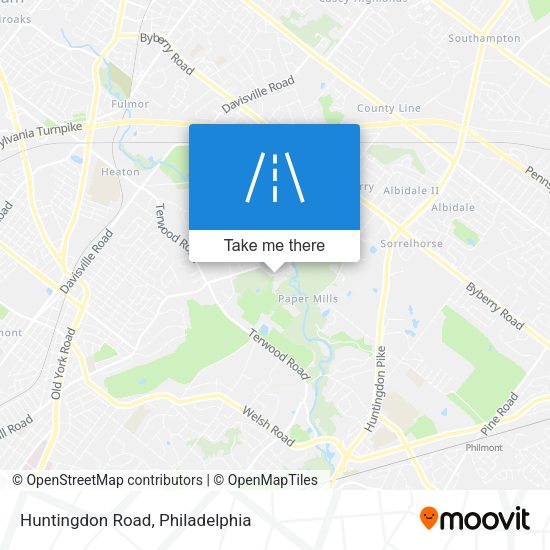 Huntingdon Road map