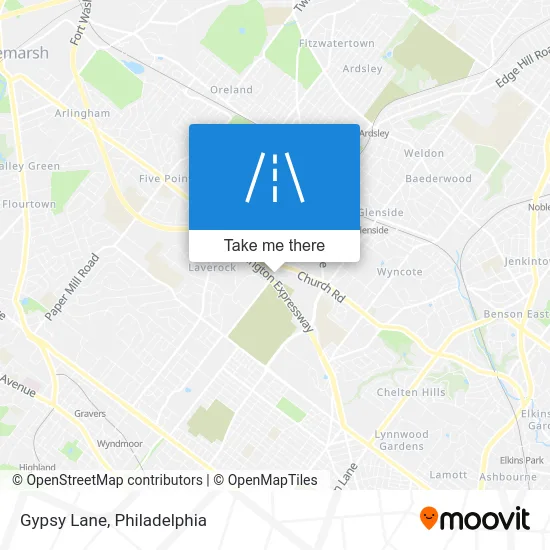 Gypsy Lane map