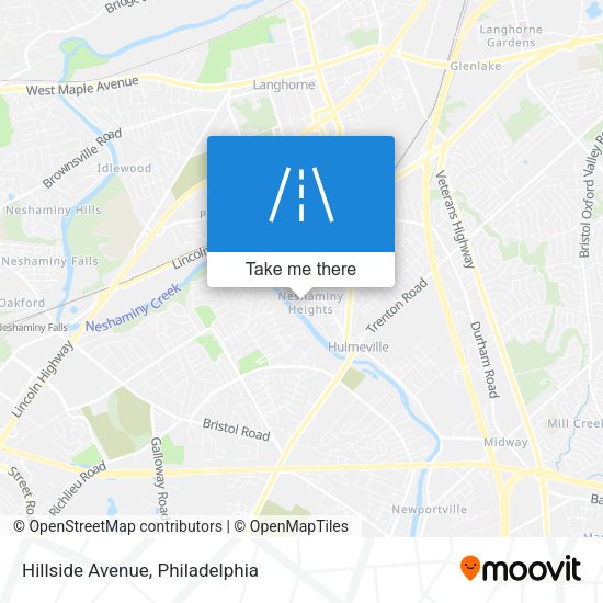 Hillside Avenue map