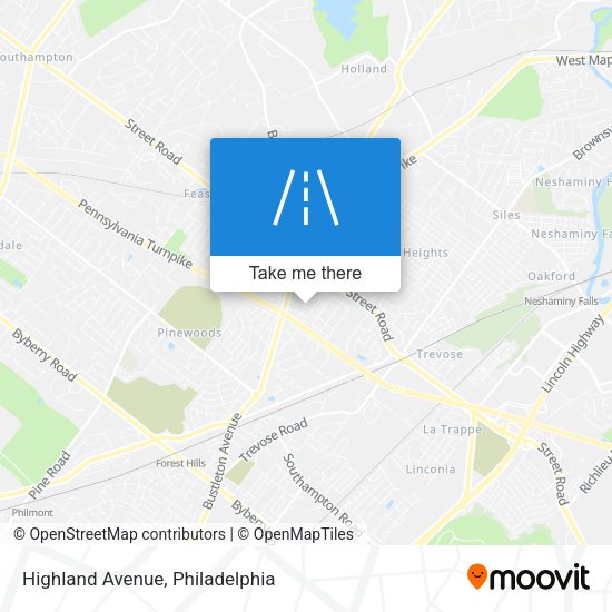 Highland Avenue map