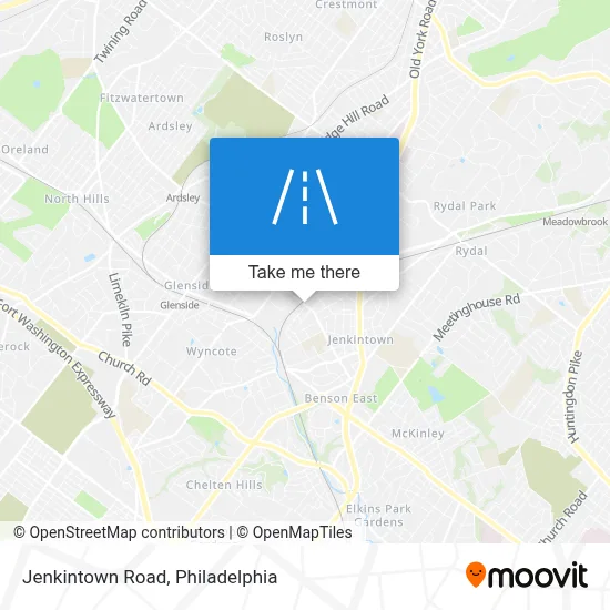 Jenkintown Road map