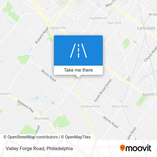 Valley Forge Road map