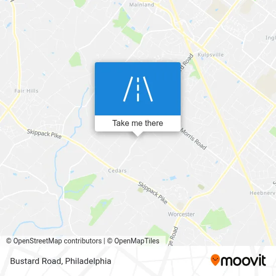 Bustard Road map