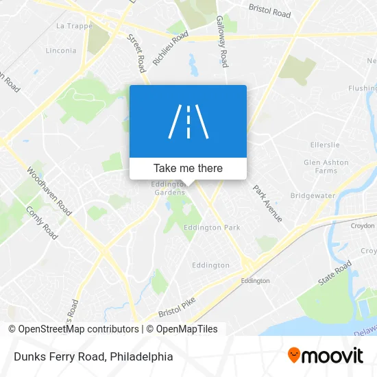 Dunks Ferry Road map