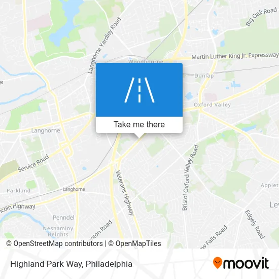 Highland Park Way map