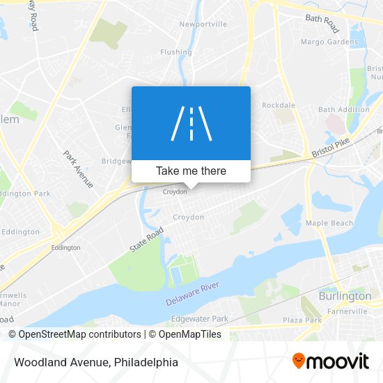 Woodland Avenue map