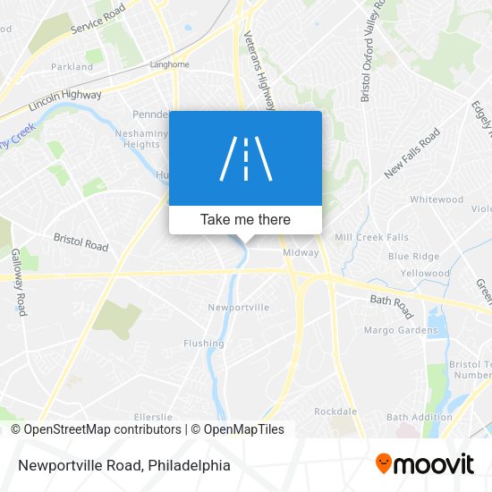 Newportville Road map