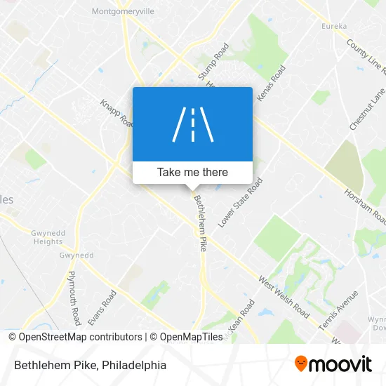 Bethlehem Pike map