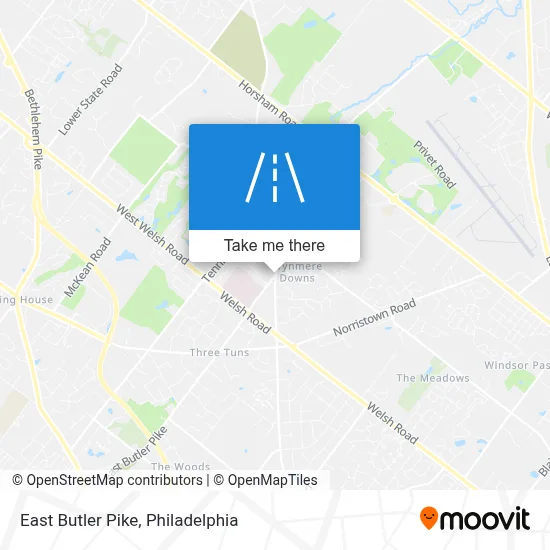 East Butler Pike map