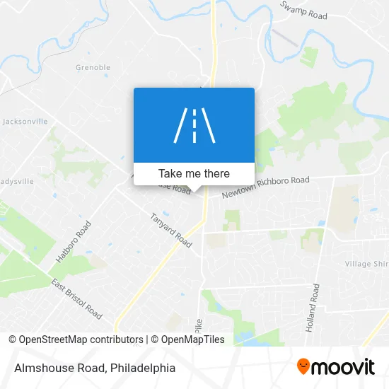Almshouse Road map