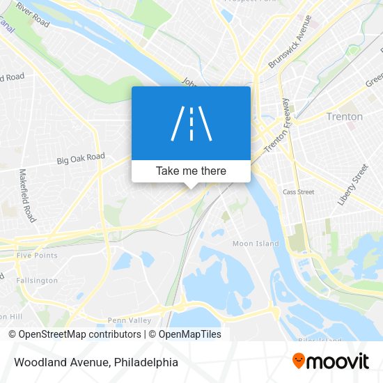 Woodland Avenue map
