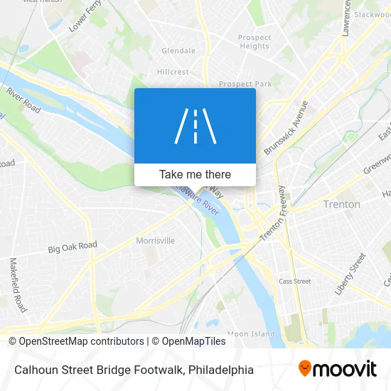 Calhoun Street Bridge Footwalk map