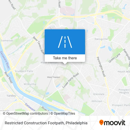 Restricted Construction Footpath map