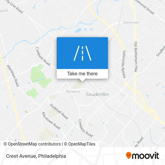 Crest Avenue map