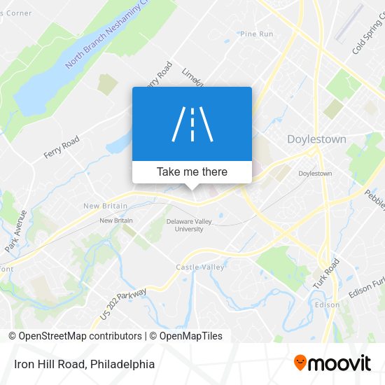 Iron Hill Road map