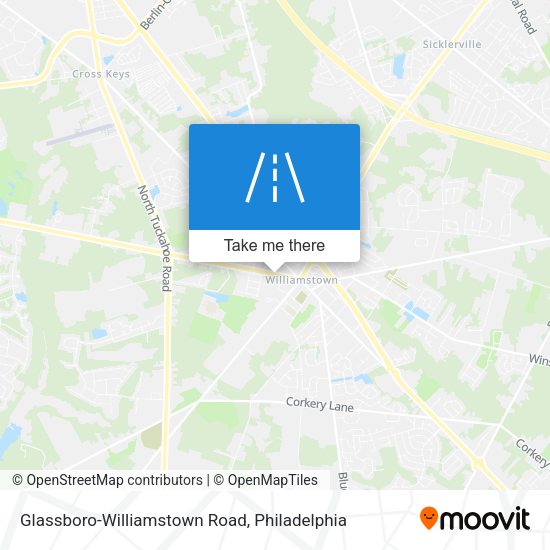 Glassboro-Williamstown Road map