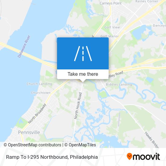 Ramp To I-295 Northbound map