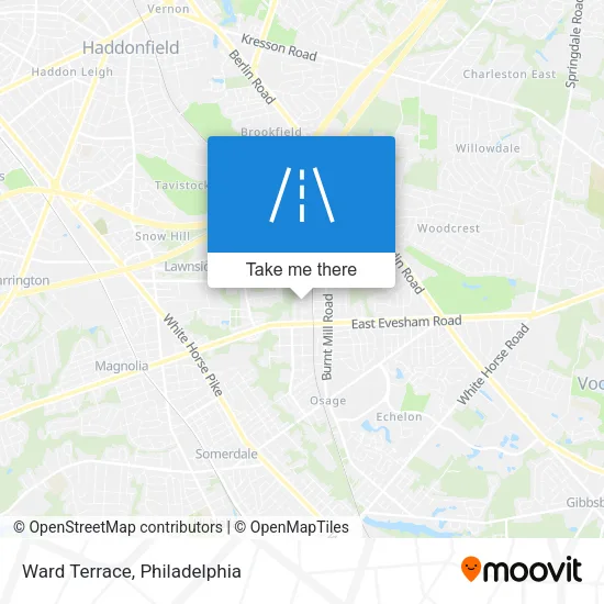 Ward Terrace map